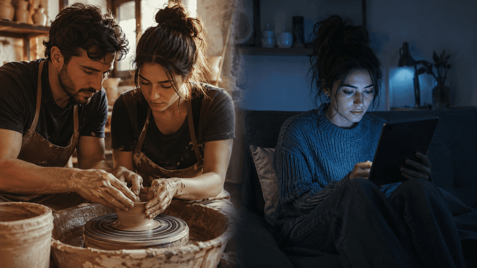 Workshop in presenza vs corso online (Skillshare/Domestika): perche' la presenza fisica vale 3x