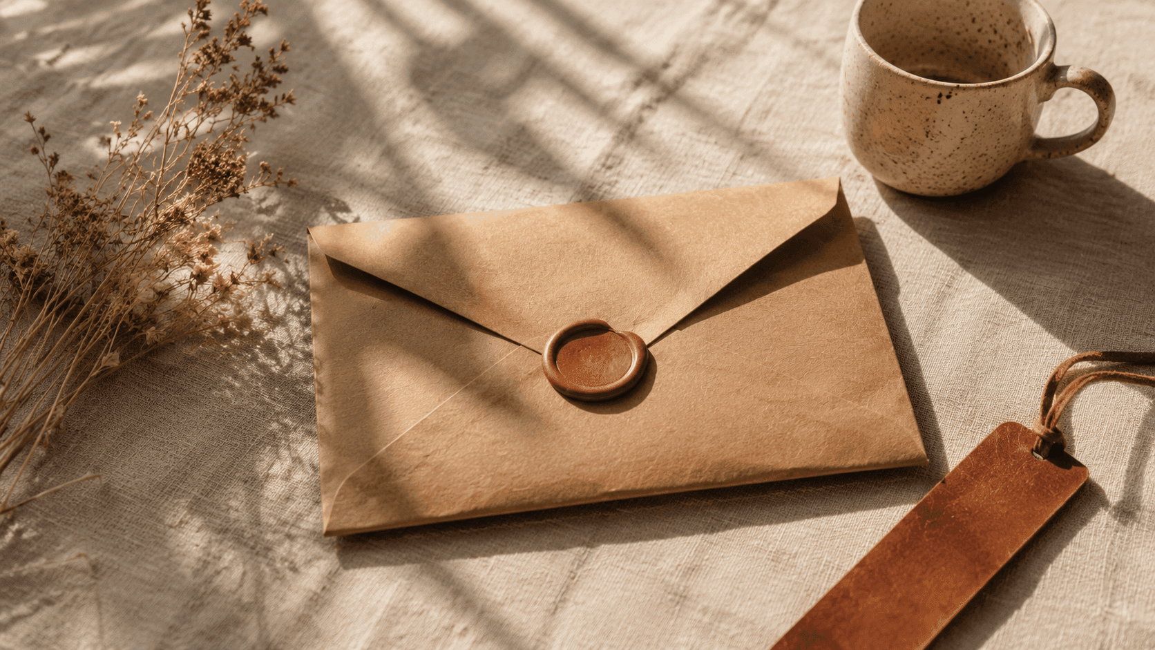 Gift card Handsome con busta in carta kraft e ceralacca